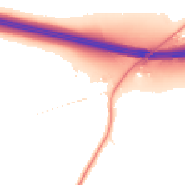 Night-time road noise heatmap for EN5 4SA