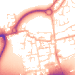 Daytime road noise heatmap for EN9 1DP