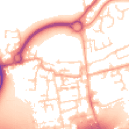 Daytime road noise heatmap for EN9 1EE