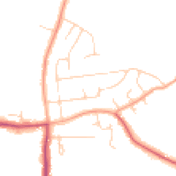 Daytime road noise heatmap for EN9 2QL