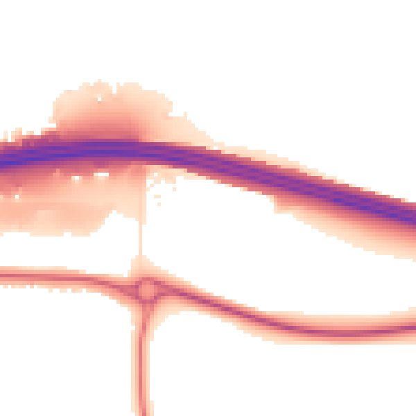 Night-time road noise heatmap for EN9 3AB