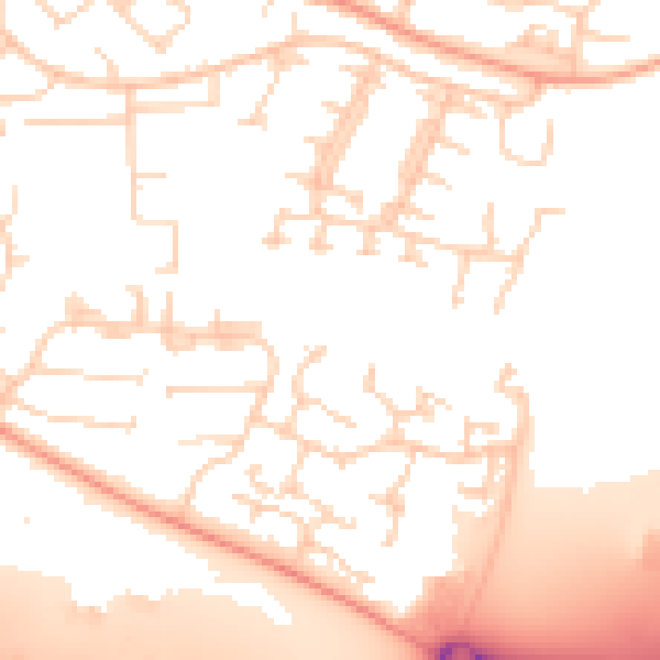 Daytime road noise heatmap for EN9 3PF
