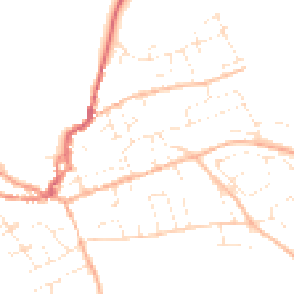 Daytime road noise heatmap for EX11 1EB