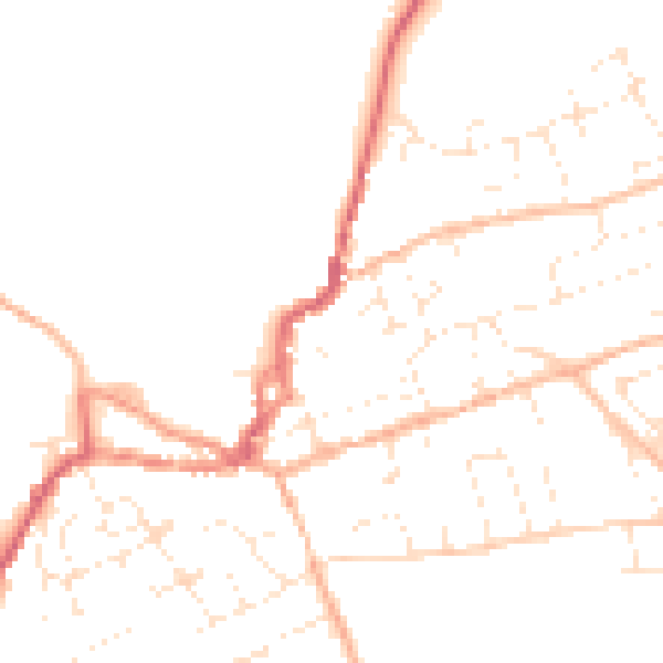 Daytime road noise heatmap for EX11 1FD