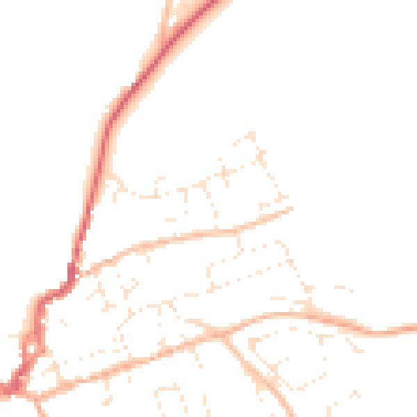 Daytime road noise heatmap for EX11 1FH