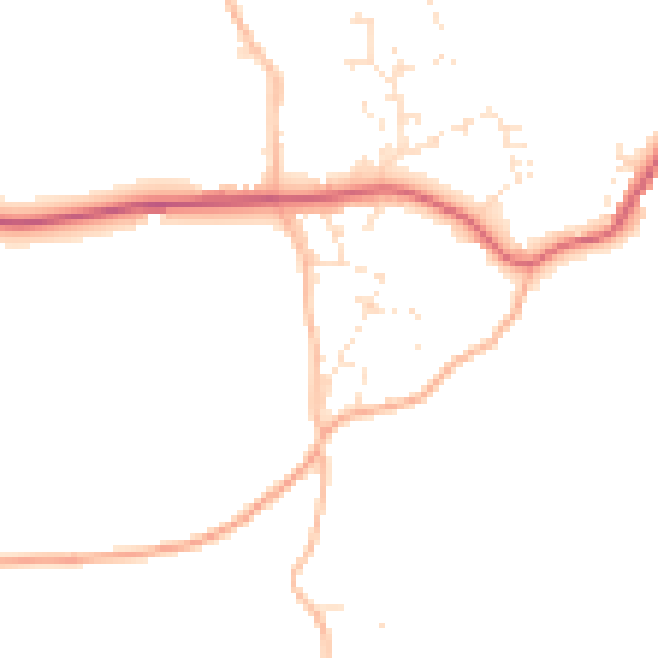 Daytime road noise heatmap for EX11 1GH