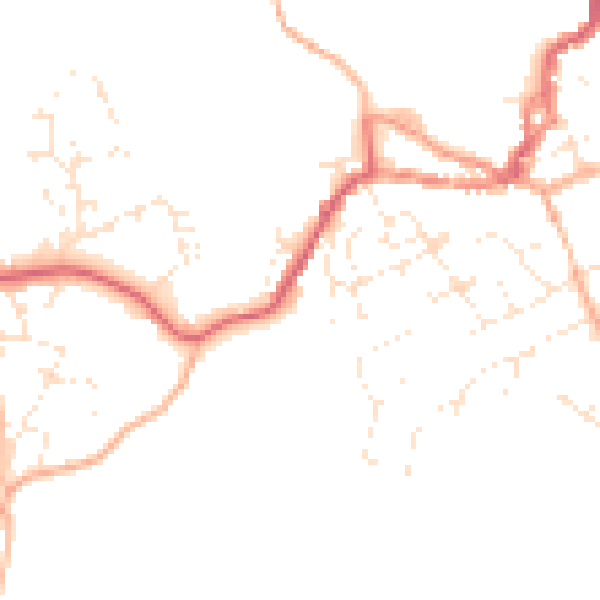 Daytime road noise heatmap for EX11 1GR