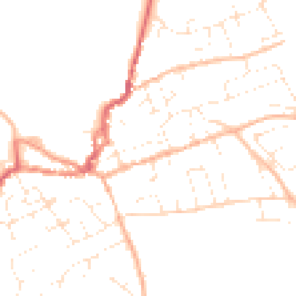 Daytime road noise heatmap for EX11 1HA