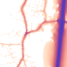 Daytime road noise heatmap for EX15 1AQ