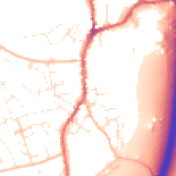 Daytime road noise heatmap for EX15 1BX