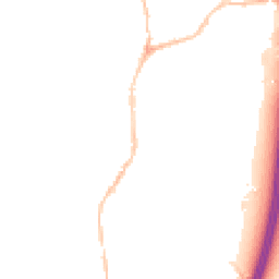 Night-time road noise heatmap for EX15 1BX