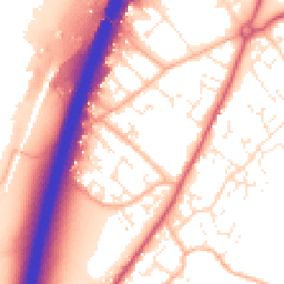 Daytime road noise heatmap for EX15 2DW
