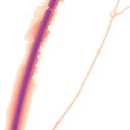 Night-time road noise heatmap for EX15 2DW