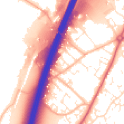 Daytime road noise heatmap for EX15 2PW