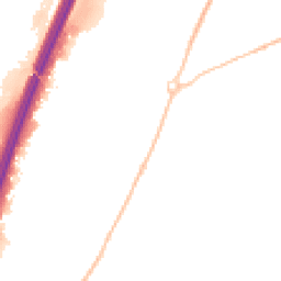 Night-time road noise heatmap for EX15 2PZ