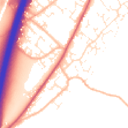 Daytime road noise heatmap for EX15 2SQ