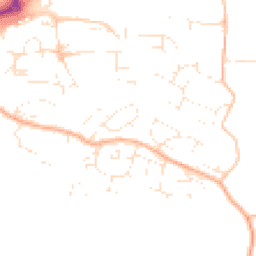 Daytime road noise heatmap for EX16 4ET