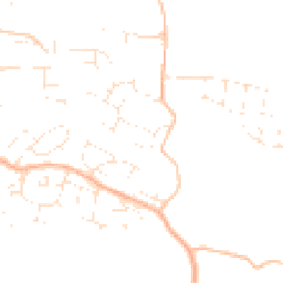 Daytime road noise heatmap for EX16 4EZ