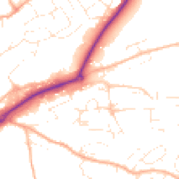 Daytime road noise heatmap for EX16 4HL