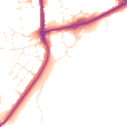 Daytime road noise heatmap for EX16 4LP