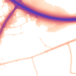 Daytime road noise heatmap for EX16 4QE