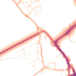 Daytime road noise heatmap for EX16 5BE