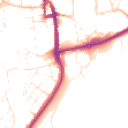 Daytime road noise heatmap for EX16 5DU