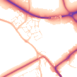 Daytime road noise heatmap for EX16 5FL