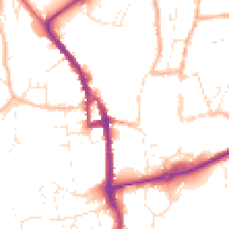 Daytime road noise heatmap for EX16 5LU