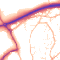 Daytime road noise heatmap for EX16 6BB