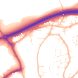 Daytime road noise heatmap for EX16 6BE