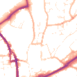 Daytime road noise heatmap for EX16 6RE