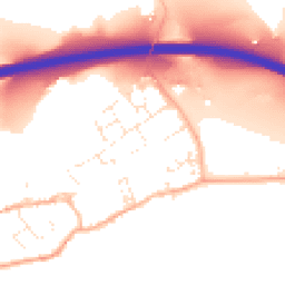 Daytime road noise heatmap for EX16 7BT