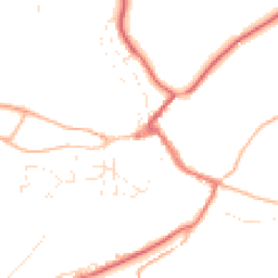 Daytime road noise heatmap for EX16 9NE