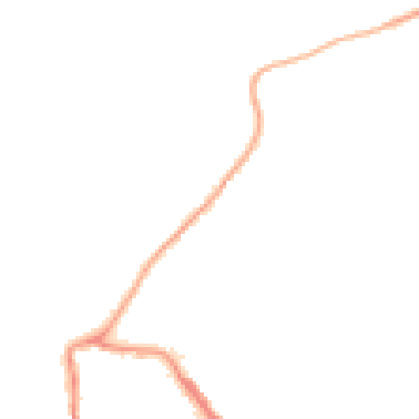 Night-time road noise heatmap for EX17 1BX