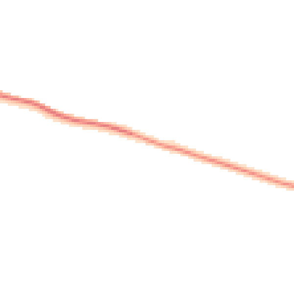 Night-time road noise heatmap for EX17 2EW
