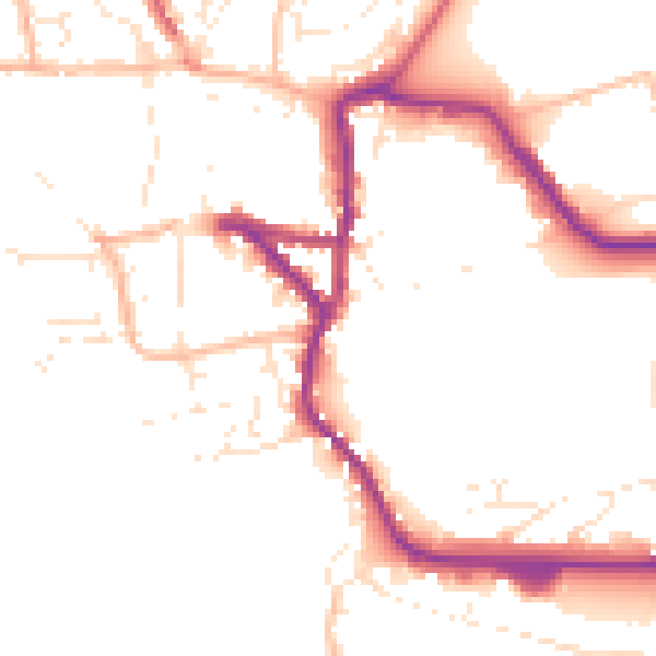 Daytime road noise heatmap for EX17 3DP