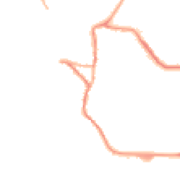 Night-time road noise heatmap for EX17 3DP