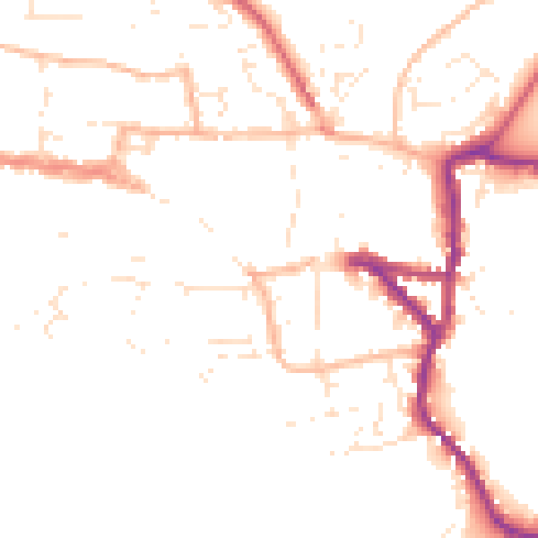 Daytime road noise heatmap for EX17 3EL