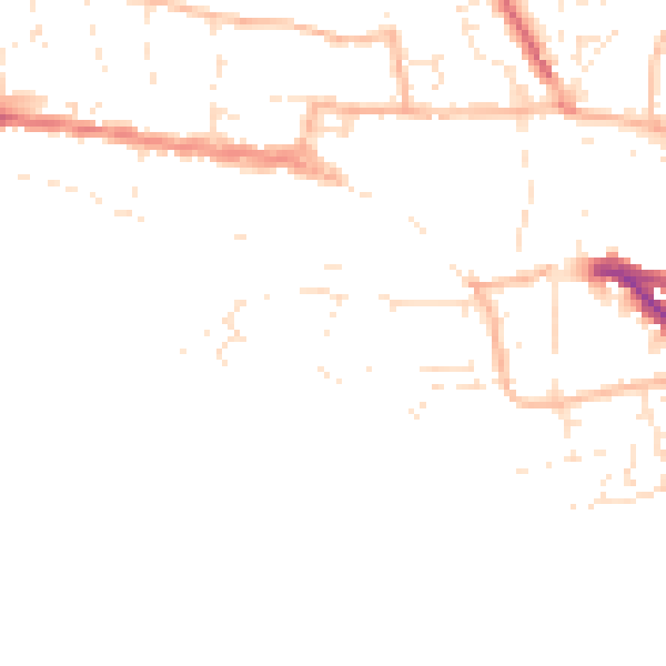 Daytime road noise heatmap for EX17 3HT