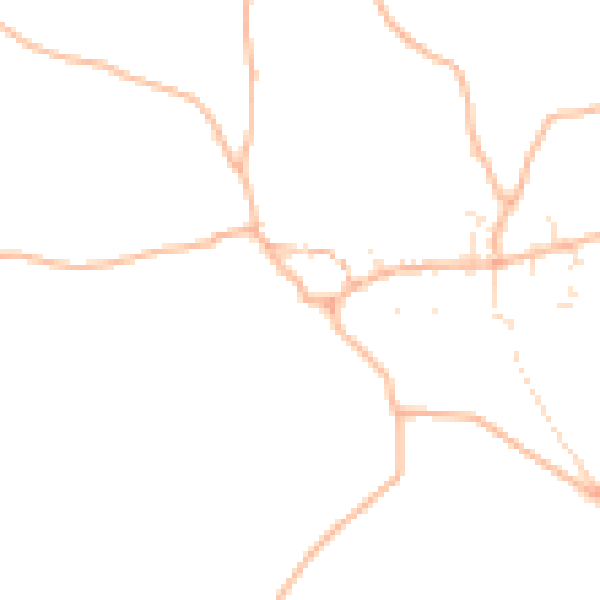 Daytime road noise heatmap for EX17 4JB
