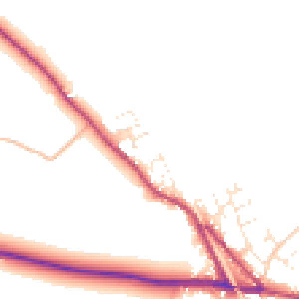 Daytime road noise heatmap for EX17 5DT