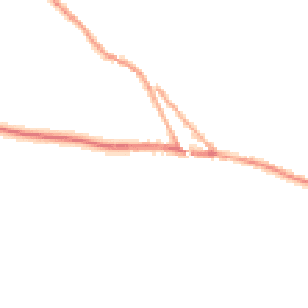 Night-time road noise heatmap for EX17 5DW