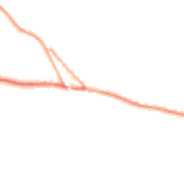 Night-time road noise heatmap for EX17 5NN