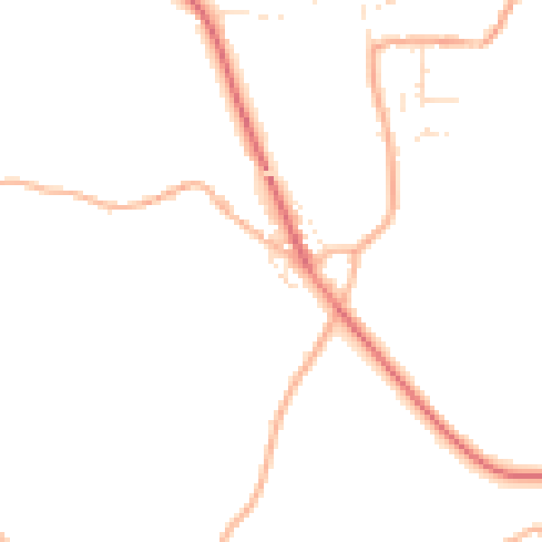 Daytime road noise heatmap for EX17 6GA