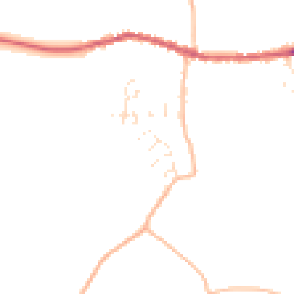 Daytime road noise heatmap for EX17 6LS