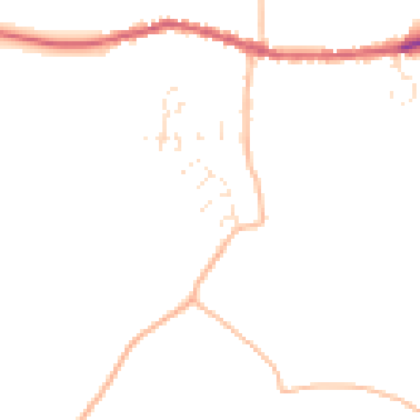 Daytime road noise heatmap for EX17 6LT