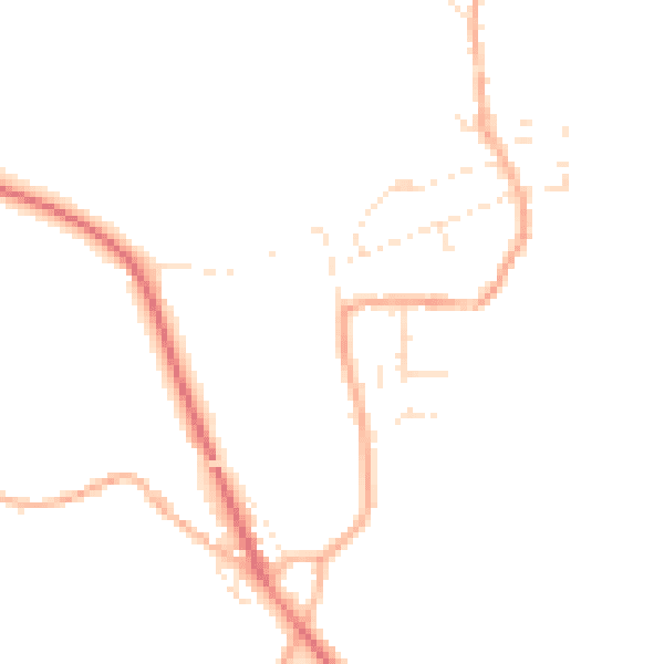Daytime road noise heatmap for EX17 6PT