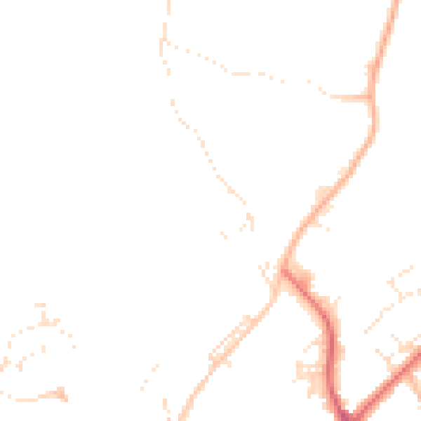 Daytime road noise heatmap for EX20 1BS