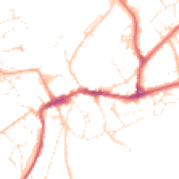 Daytime road noise heatmap for EX20 1DB